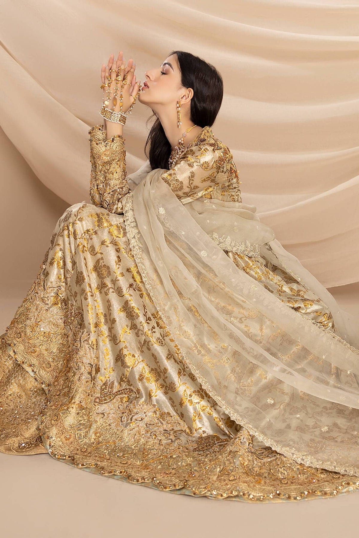 Nilofer Shahid | Shama e Mehfil | Dur-e-Nayab - Bridal Dress - available at Maria Faisal in UK and USA.