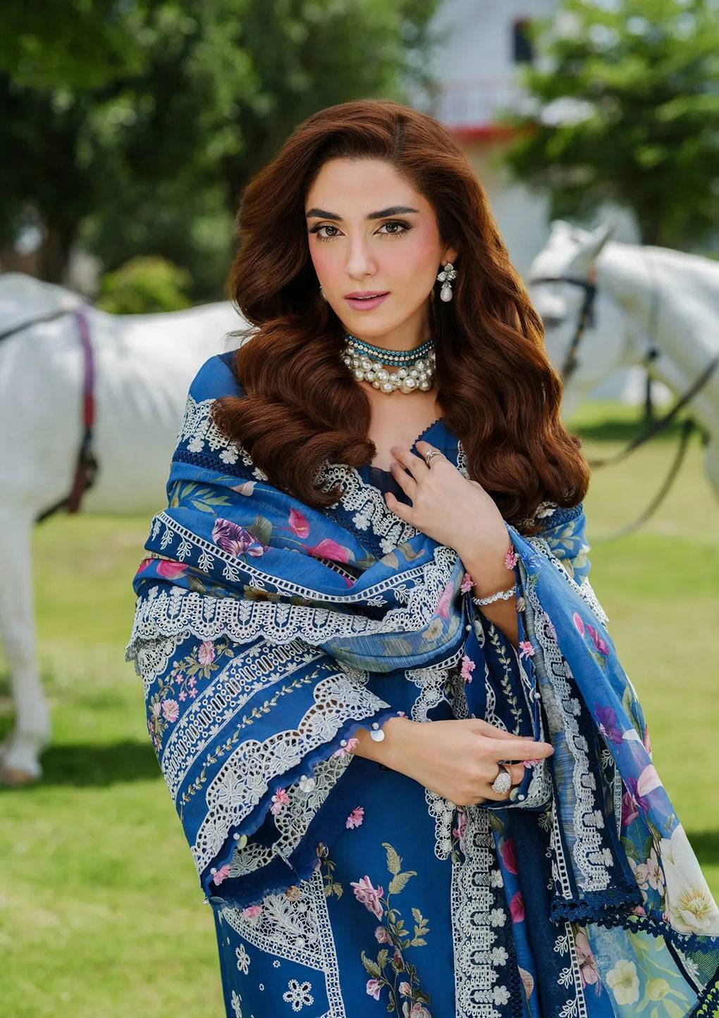 Elaf Premium | Luxury Lawn 25 | ELH-2A ZIVA by Maria Faisal - Registered Vendor of : Elaf Premium - type : Ladies Clothes - 100% original wedding dresses
