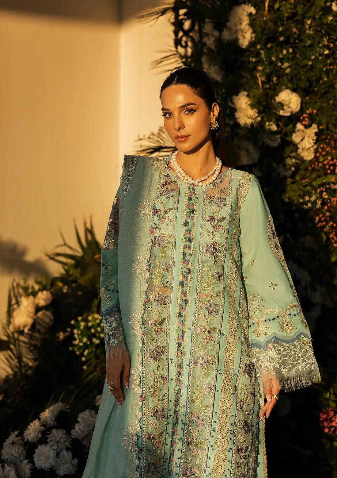 Kahf Premium | Luxury Lawn 25 | KLR-10 Elva by Maria Faisal - Registered Vendor of : Kahf Premium - type : Ladies Clothes - 100% original wedding dresses