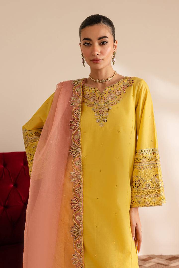 Batik | Reception Luxe Edit | Crayola Yellow by Maria Faisal - Registered Vendor of : Batik - type : Ladies Clothes - 100% original wedding dresses