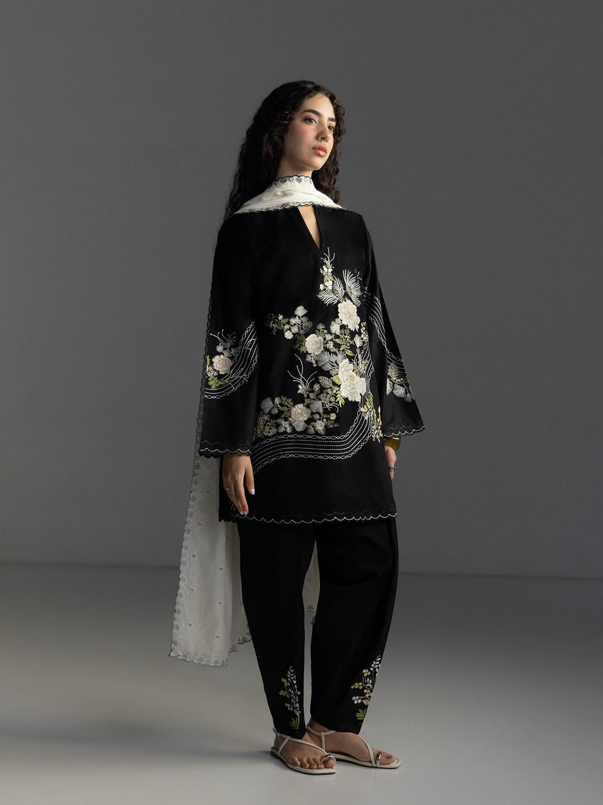 Zara Shahjahan | Coco Lawn 26 | Evia-9A - Luxury Dress - available at Maria Faisal in UK and USA.