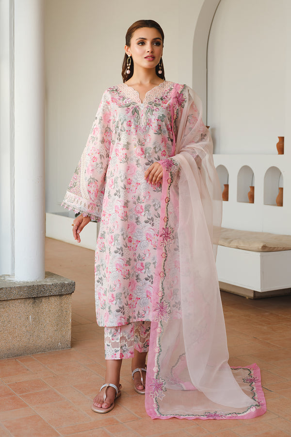 Baroque | Luxury Pret 24 | LAWN UF-650 - Designer Dress with Intricate embroidery and embellishments. Shop elegent wedding dress at Maria Faisal.