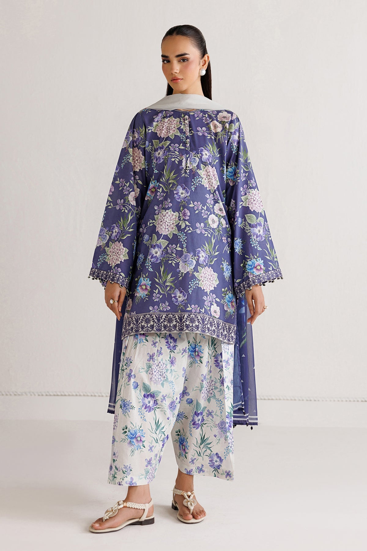 Baroque | Luxury Summer Pret |  UF-4496 - Luxury Dress - available at Maria Faisal in UK and USA.
