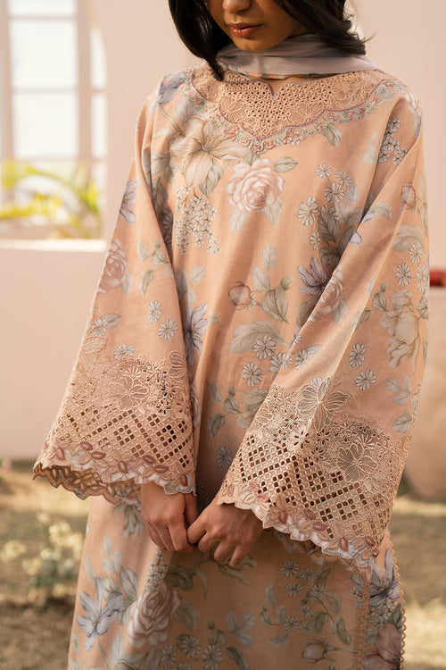 Baroque | Luxury Pret 24 | LAWN UF-597 - Designer Dress with Intricate embroidery and embellishments. Shop elegent wedding dress at Maria Faisal.