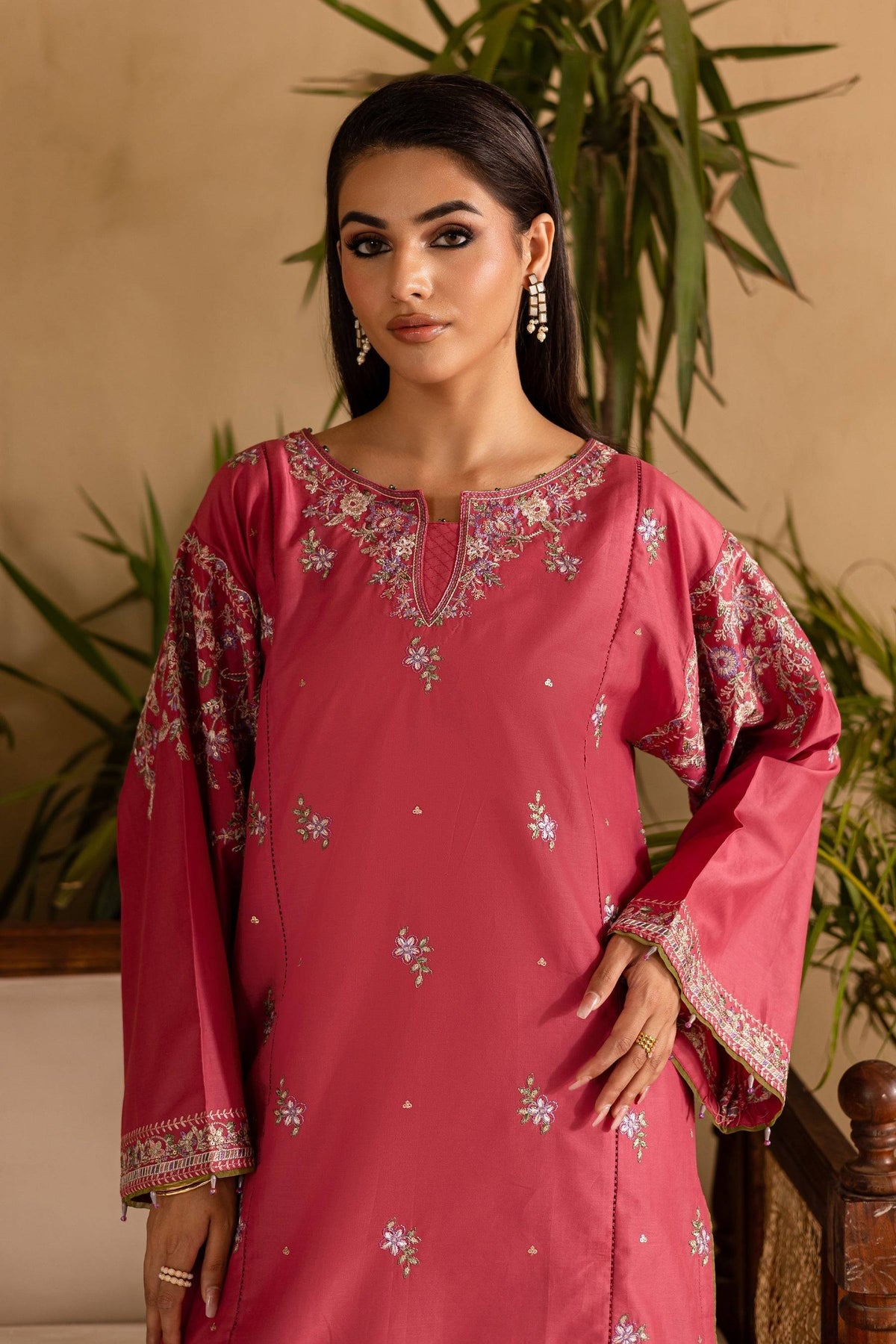 Batik | Nyra Embroidered Summer Solids | Blush by Maria Faisal - Registered Vendor of : Batik - type : Ladies Clothes - 100% original wedding dresses