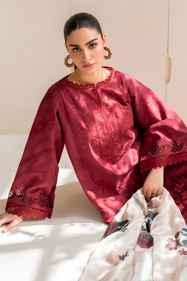 Baroque | Luxury Pret 24 | LAWN UF-676 - Designer Dress with Intricate embroidery and embellishments. Shop elegent wedding dress at Maria Faisal.