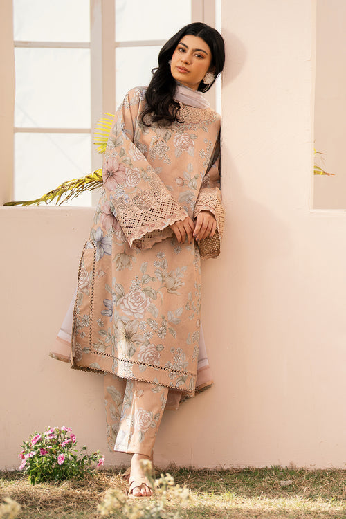 Baroque | Luxury Pret 24 | LAWN UF-597 - Designer Dress with Intricate embroidery and embellishments. Shop elegent wedding dress at Maria Faisal.