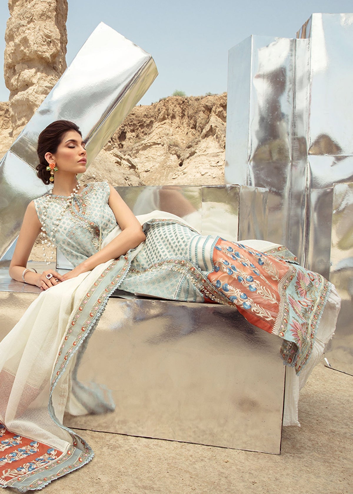 Saira Shakira | Luxury Pret | Rust Angrakha