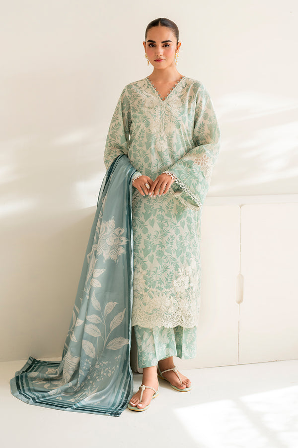 Baroque | Luxury Pret 24 | LAWN UF-677 - Designer Dress with Intricate embroidery and embellishments. Shop elegent wedding dress at Maria Faisal.