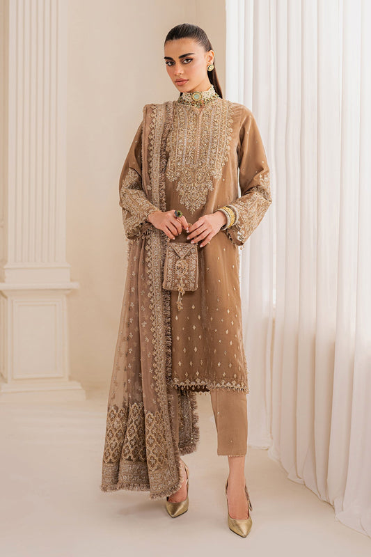 Baroque | Jahanara Luxury Velvet 24 | UF-754 - Designer Dress with Intricate embroidery and embellishments. Shop elegent wedding dress at Maria Faisal.
