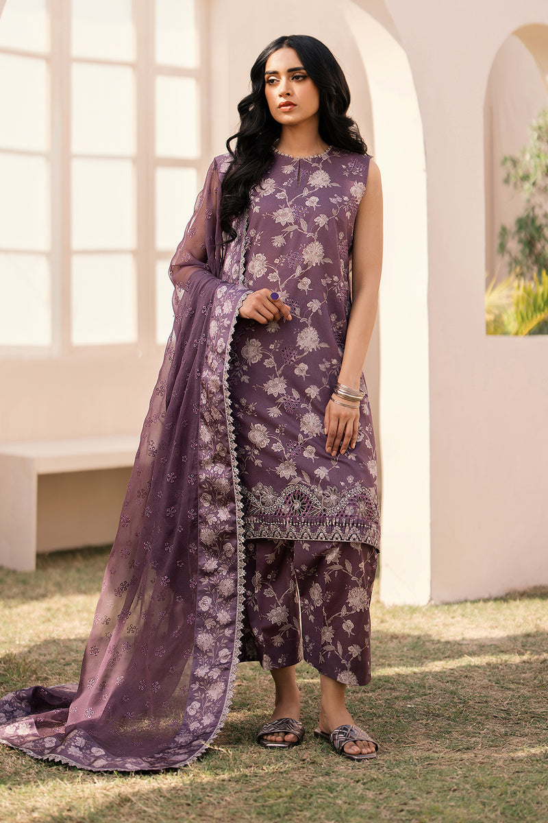 Baroque | Luxury Pret 24 | LAWN UF-598 - Designer Dress with Intricate embroidery and embellishments. Shop elegent wedding dress at Maria Faisal.