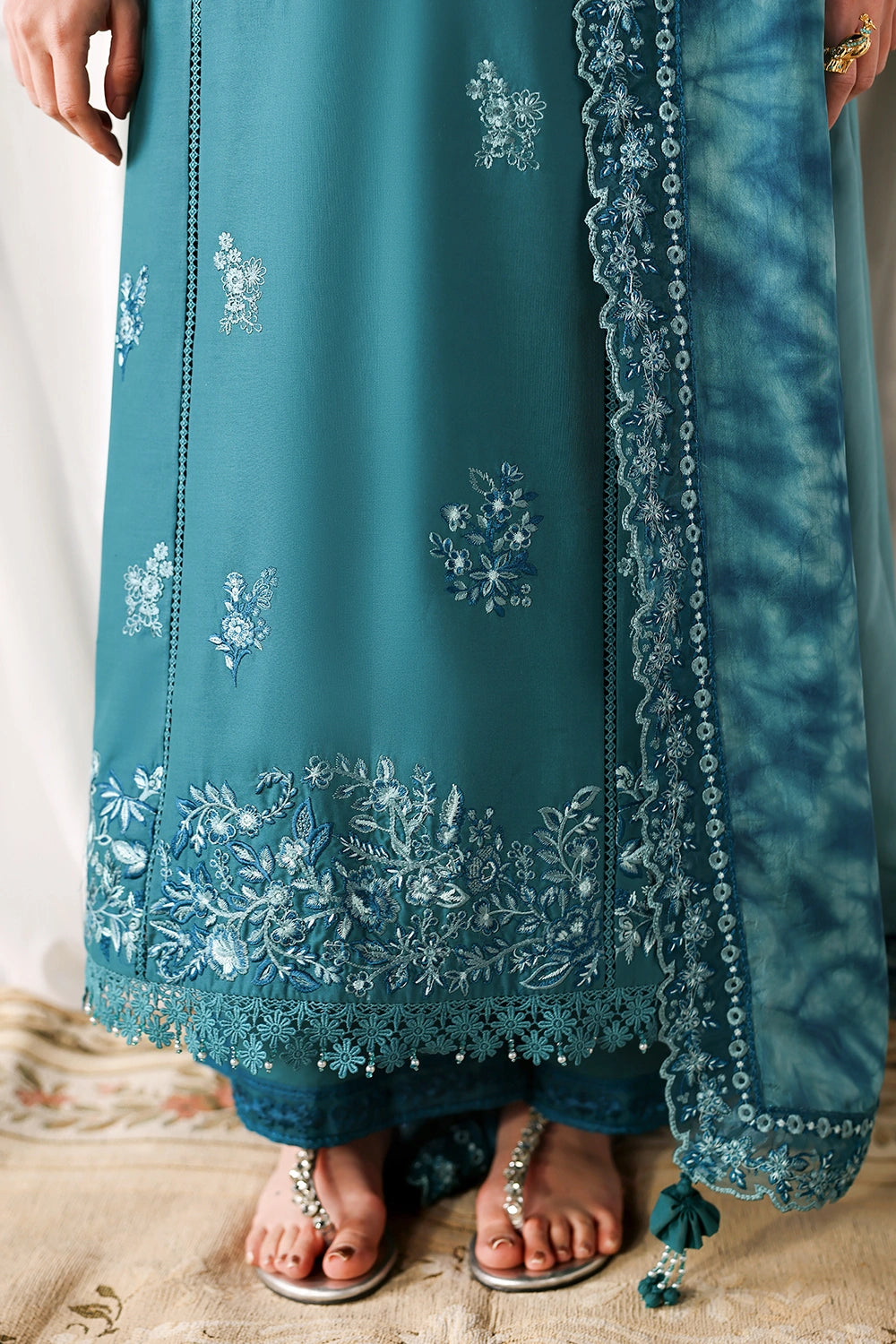 Azure | Luxury Lawn 26 | Sea Breeze - Luxury Dress - available at Maria Faisal in UK and USA.