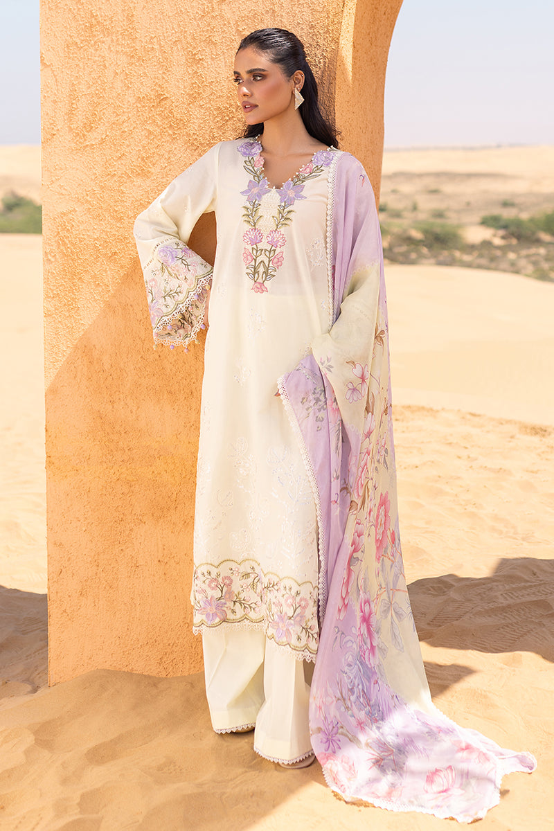Cross Stitch | Eid Lawn 24 | SUBTLE CANARY - Designer Dress with Intricate embroidery and embellishments. Shop elegent wedding dress at Maria Faisal.