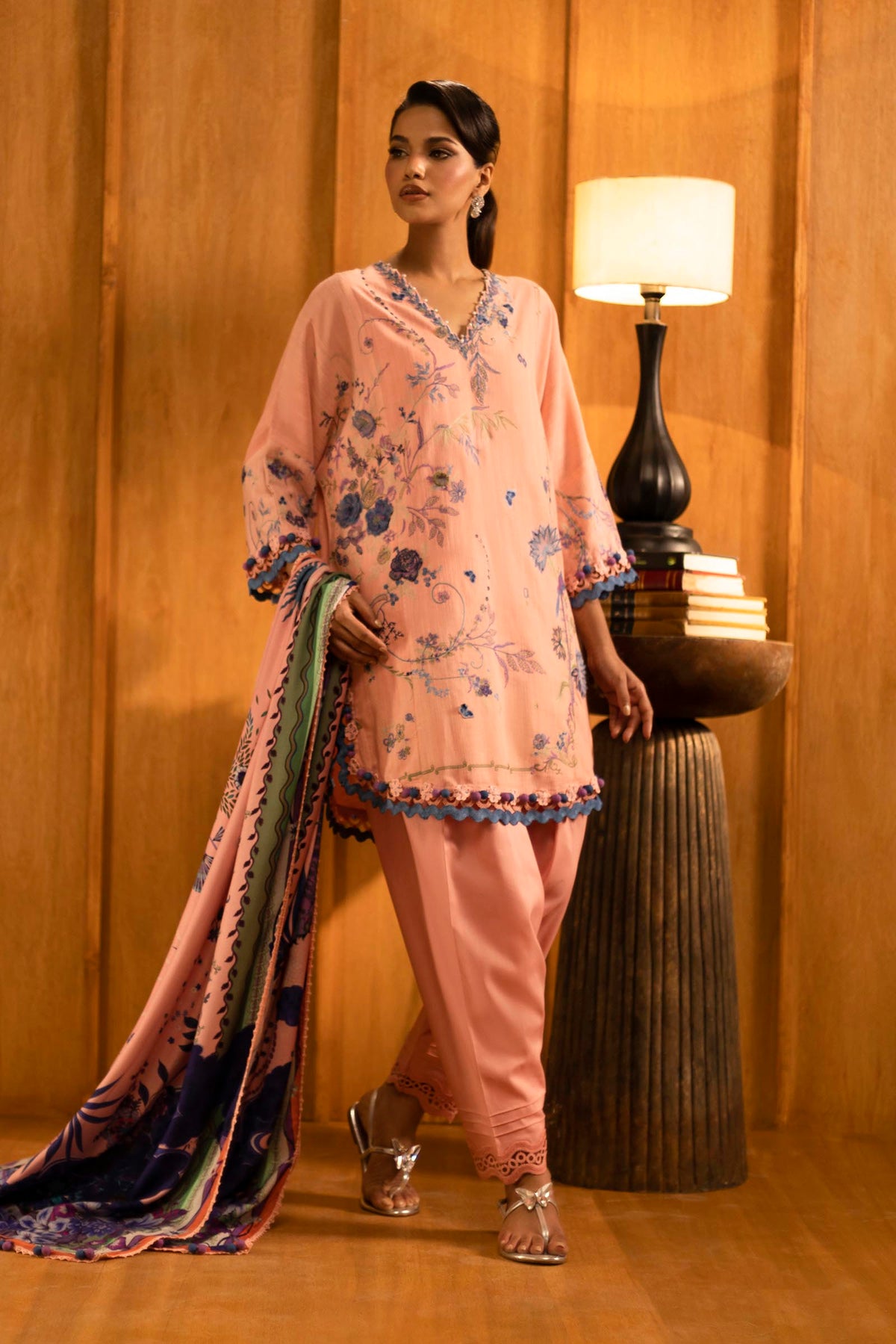 Sana Safinaz | Muzlin Winter 25 | M253-006B - Casual Dress - available at Maria Faisal in UK and USA.