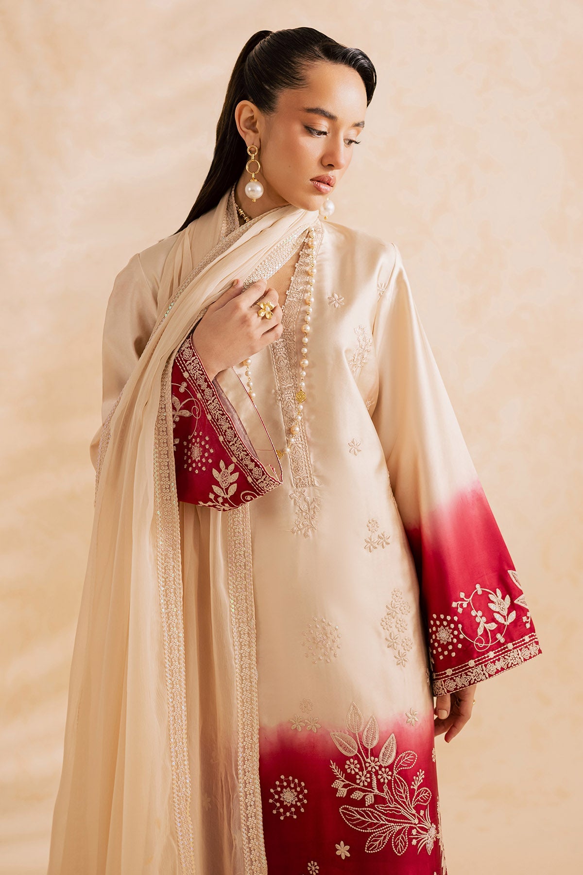Nureh | Shades of Summer | NP-728 - Luxury Dress - available at Maria Faisal in UK and USA.
