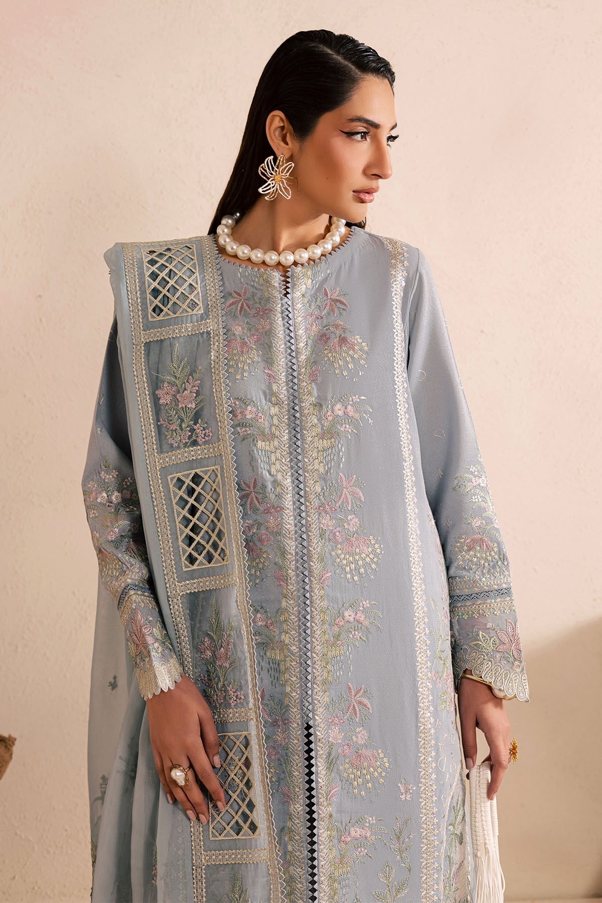 Nureh | Karandi Collection |NE-217 - Luxury Dress - available at Maria Faisal in UK and USA.