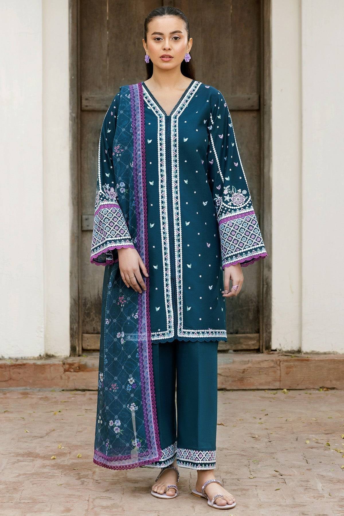 Farasha | Summer Weaves Embroidered Lawn | Blue Allure by Maria Faisal - Registered Vendor of : Farasha - type : Ladies Clothes - 100% original wedding dresses