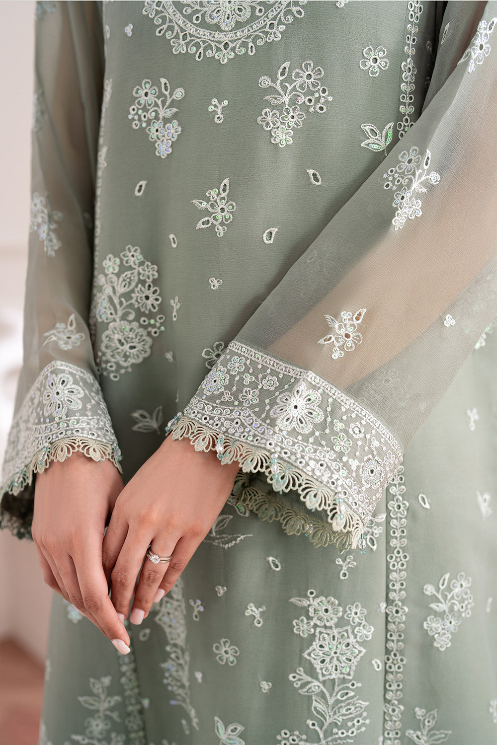 Farasha | Essence Formals 25 | Ash Green - Ladies Clothes - Maria Faisal