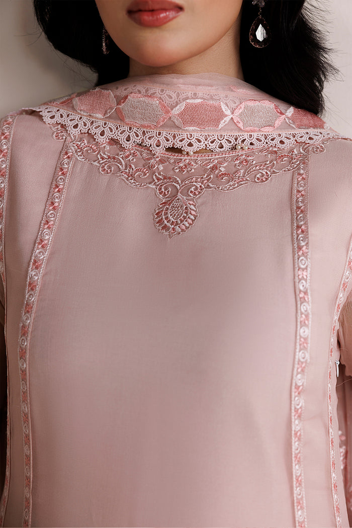 Farasha | Chiffon Essentials 26 | Blush Lily - Formal Dress - available at Maria Faisal in UK and USA.