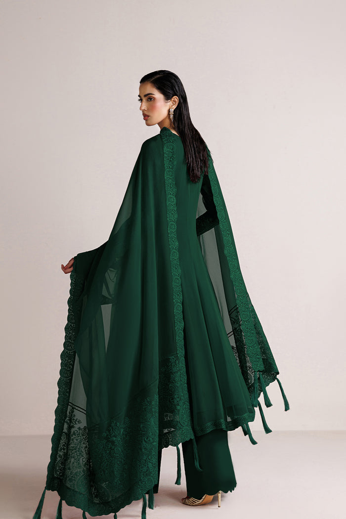 Farasha | Chiffon Essentials 26 | Jade Mosaic - Formal Dress - available at Maria Faisal in UK and USA.