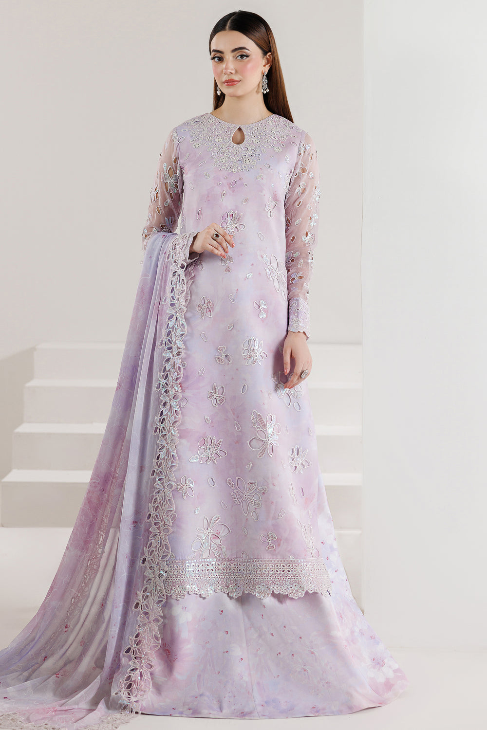 Farasha | Formals 26 | Lilac Enchant - Formal Dress - available at Maria Faisal in UK and USA.