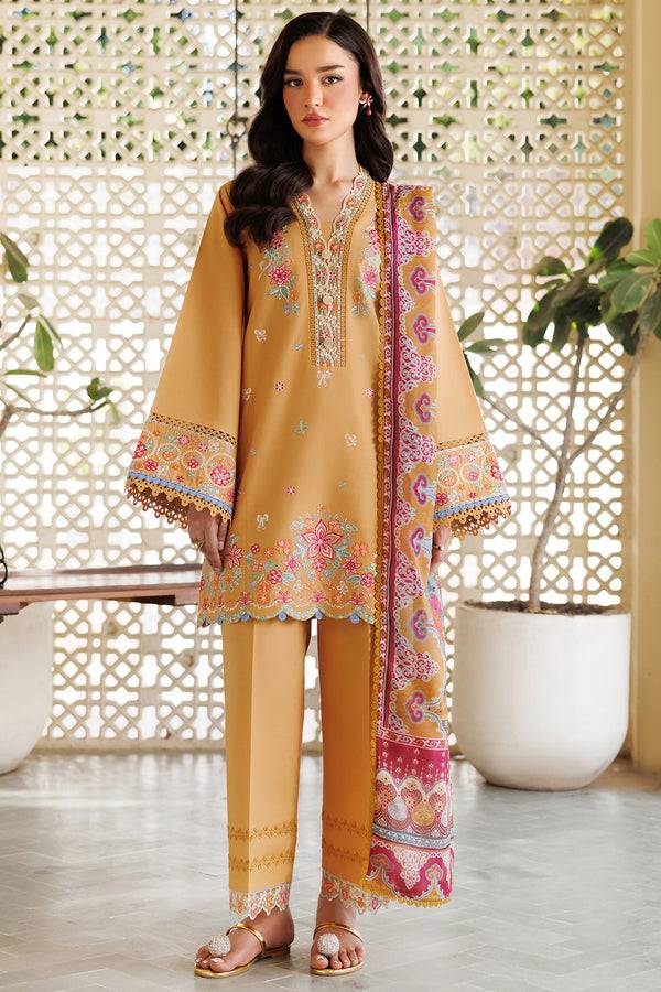Farasha | Summer Weaves Embroidered Lawn | Golden Bloom by Maria Faisal - Registered Vendor of : Farasha - type : Ladies Clothes - 100% original wedding dresses