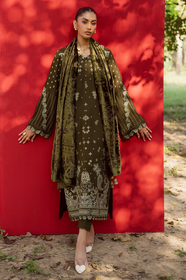 NE-190 – authentic Pakistani dress from the Exclusive Leather Peach collection for women in the UK