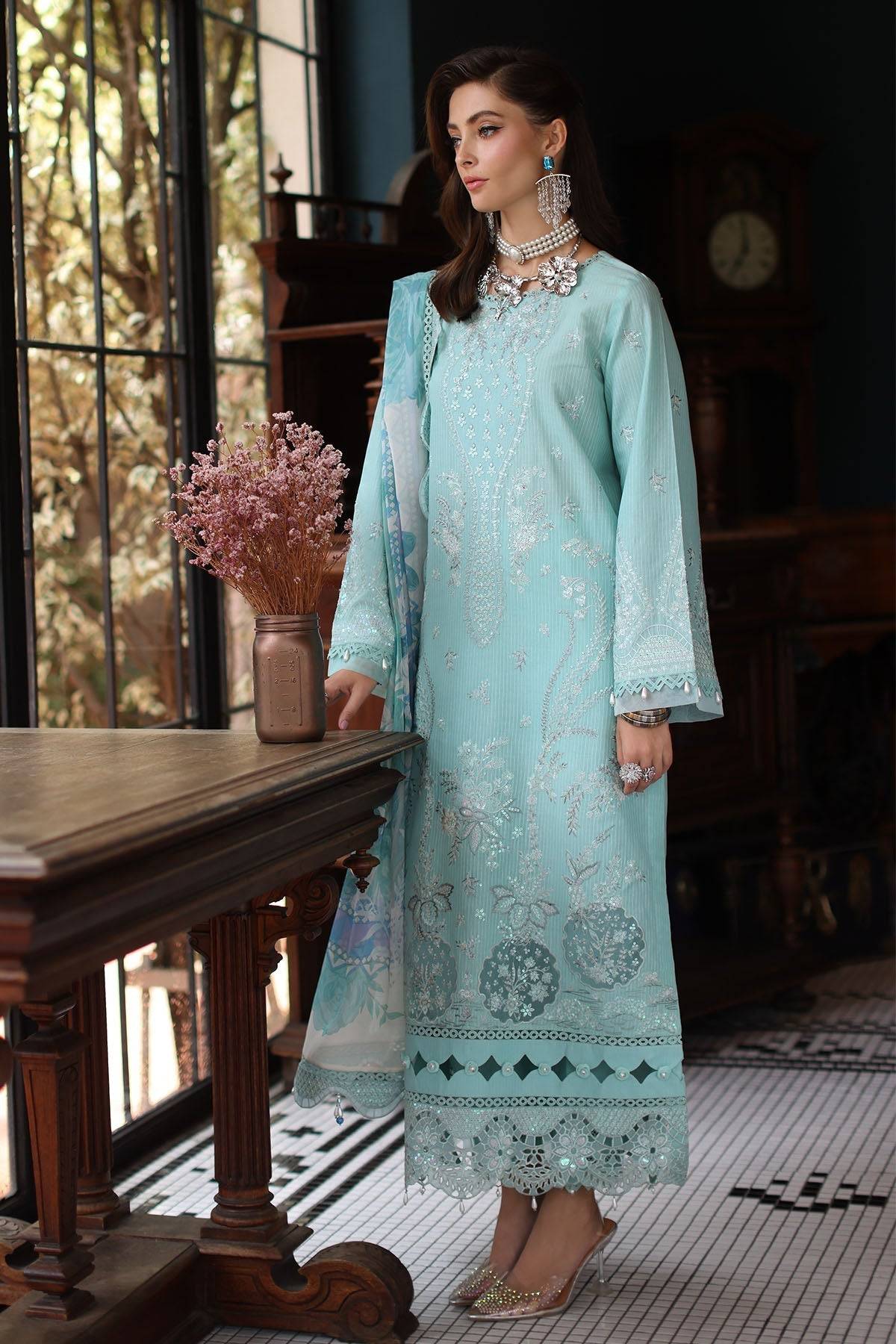 Nureh | Maya Lawn | NS-156 by Maria Faisal - Registered Vendor of : Nureh - type : Ladies Clothes - 100% original wedding dresses
