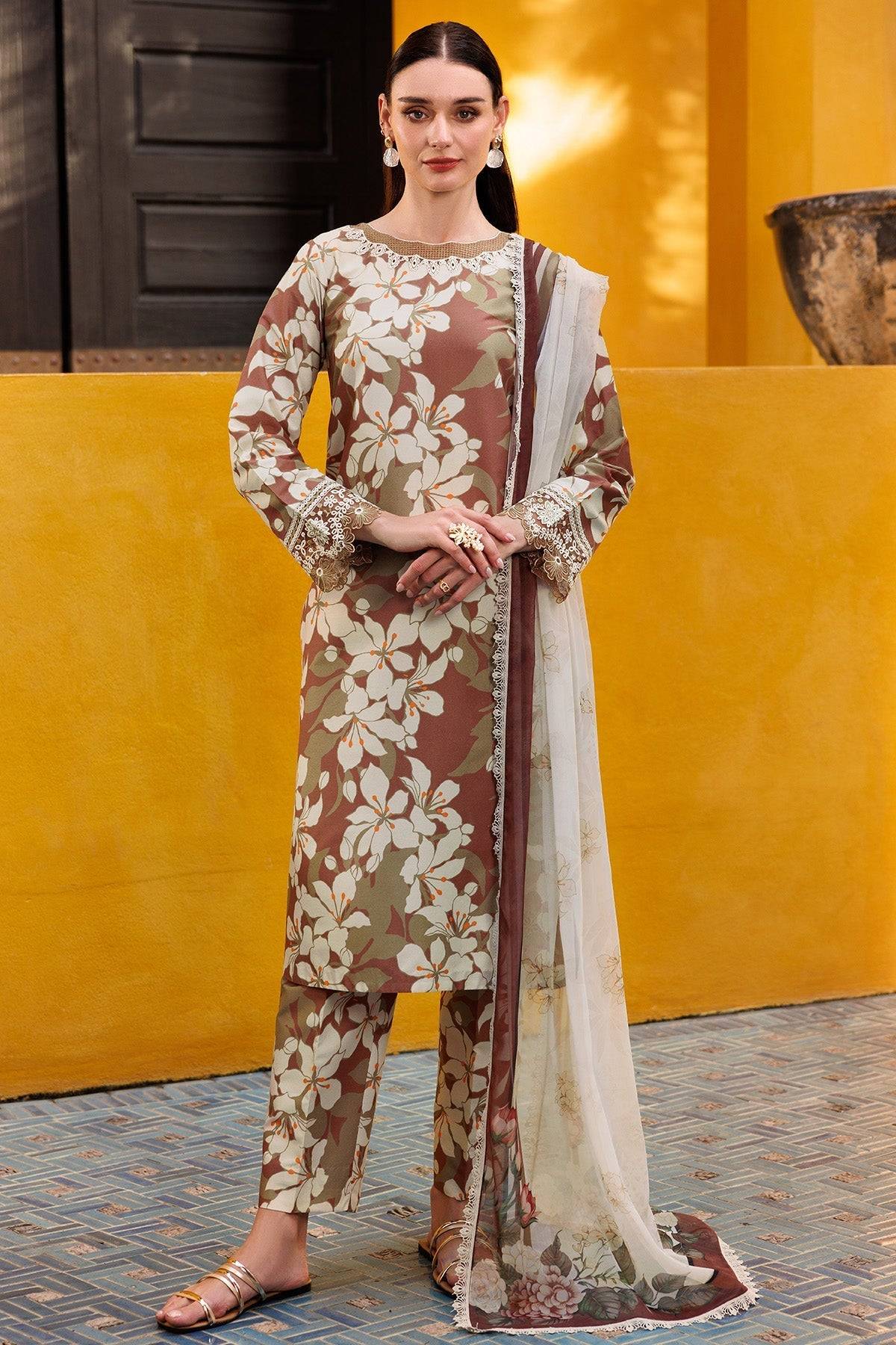 Farasha | Printed Essentials | Rustwood Charm by Maria Faisal - Registered Vendor of : Farasha - type : Ladies Clothes - 100% original wedding dresses