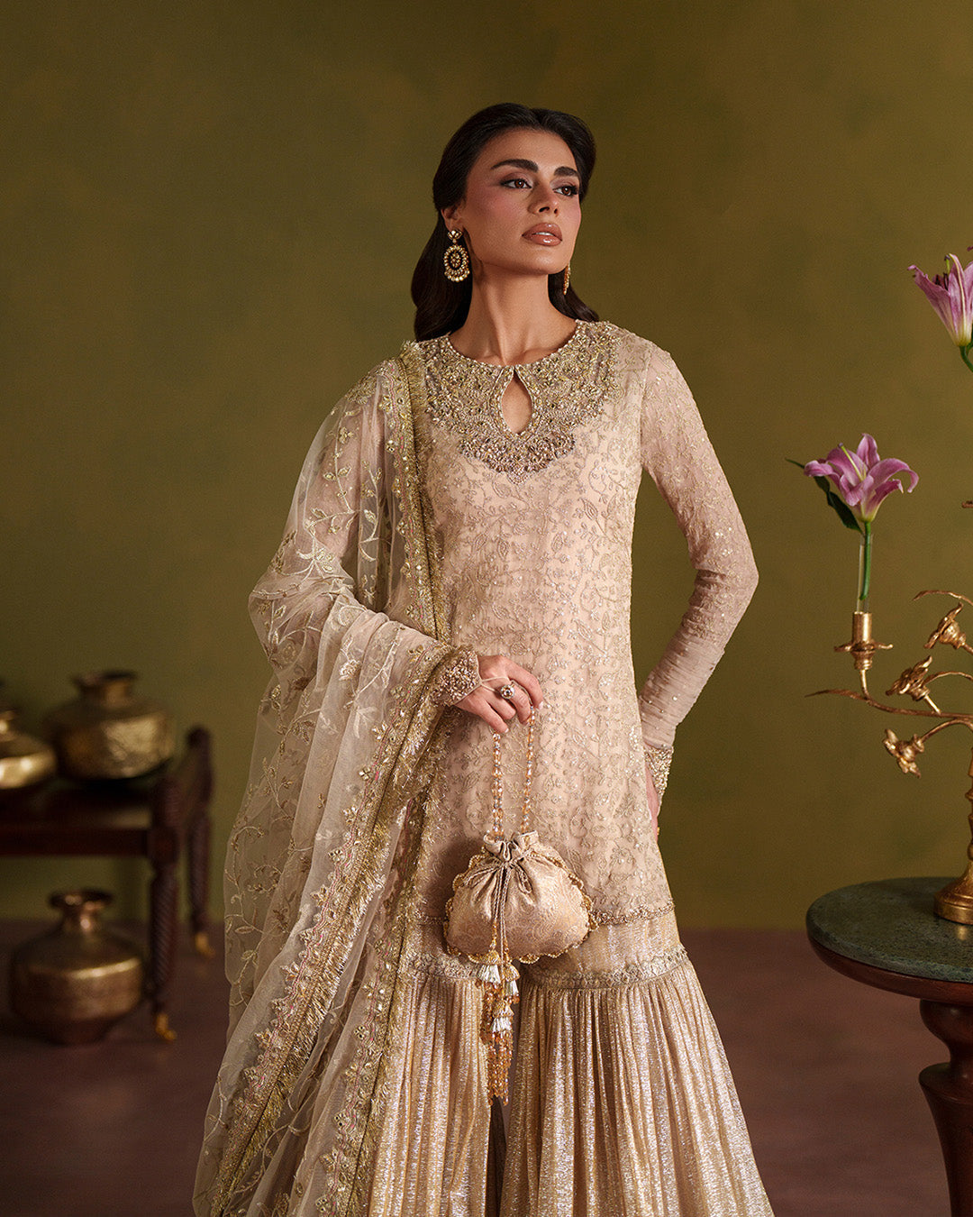 Faiza Saqlain | Lamia Wedding Formals | Asfoureh - Wedding Dress - available at Maria Faisal in UK and USA.