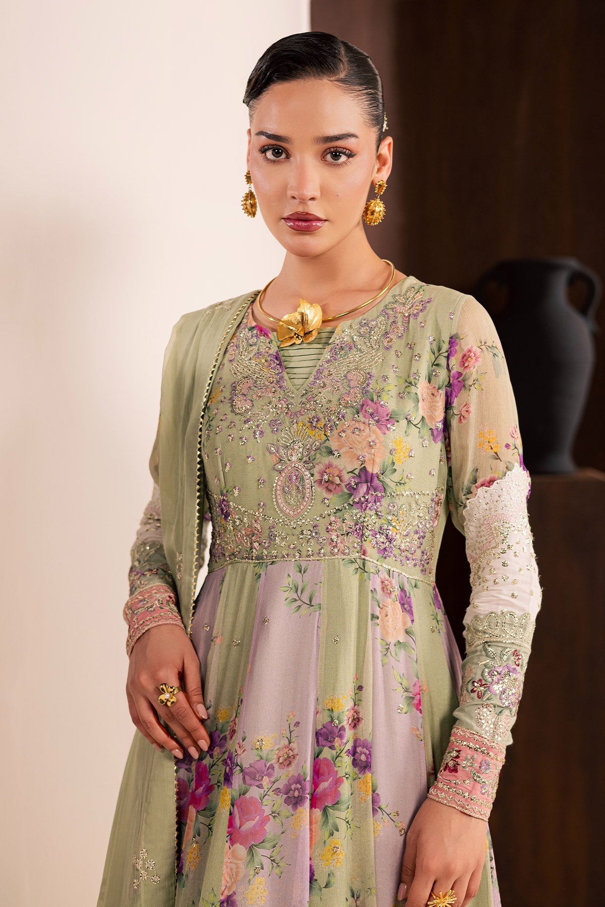 Nureh | Fancy Formal | NP-774 - Formal Dress - available at Maria Faisal in UK and USA.