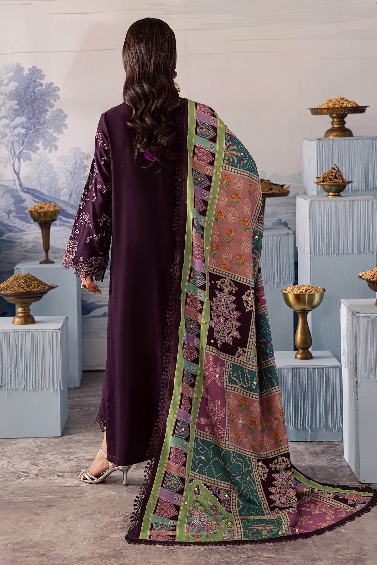 NE-208 – authentic Pakistani dress from the Bazaar Luxe 25 collection for women in the UK