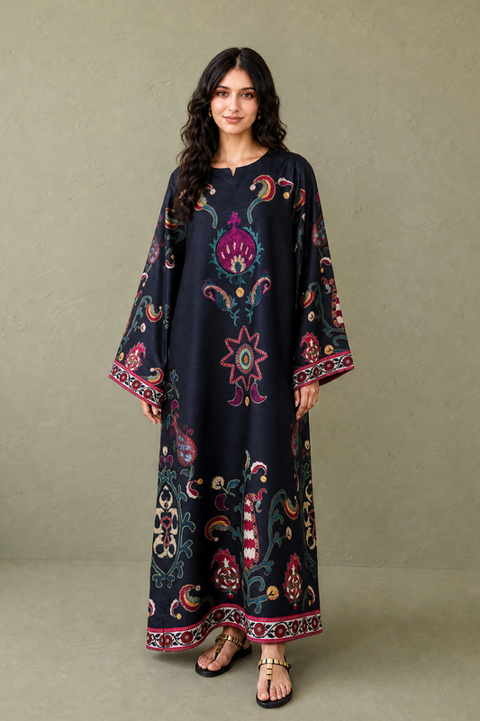 Saad Shaikh | Ease Fall Edit 26 | D-05 Kaftan - Casual Dress - available at Maria Faisal in UK and USA.