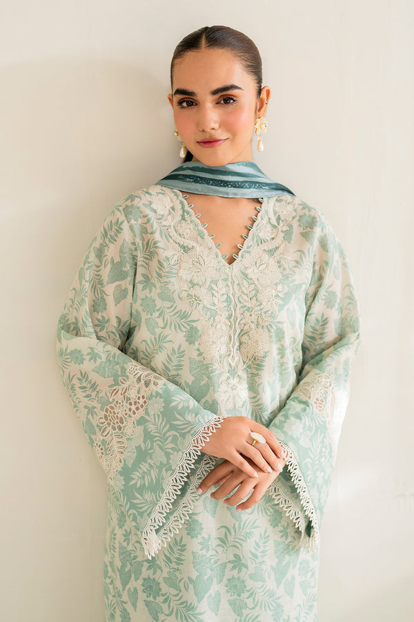 Baroque | Luxury Pret 24 | LAWN UF-677 - Designer Dress with Intricate embroidery and embellishments. Shop elegent wedding dress at Maria Faisal.