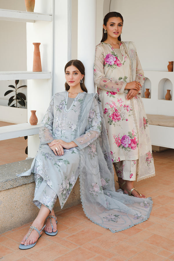 Baroque | Luxury Pret 24 | LAWN UF-652 - Designer Dress with Intricate embroidery and embellishments. Shop elegent wedding dress at Maria Faisal.
