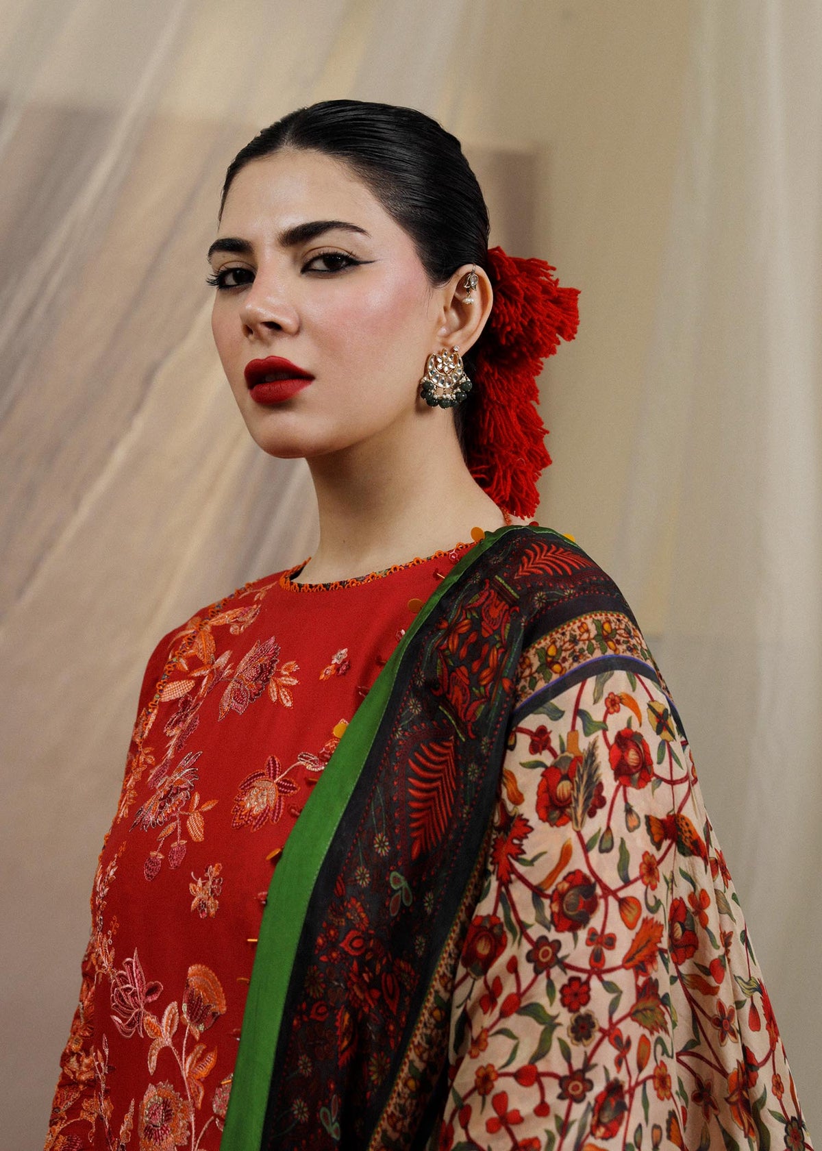 Hussain Rehar | Lawn SS 2023 | Berry - Ladies Clothes - Maria Faisal