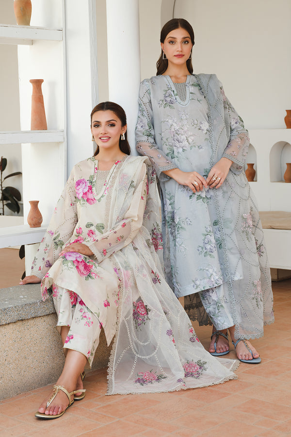 Baroque | Luxury Pret 24 | LAWN UF-652 - Designer Dress with Intricate embroidery and embellishments. Shop elegent wedding dress at Maria Faisal.