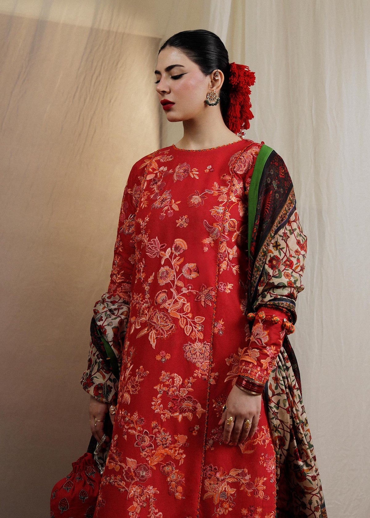 Hussain Rehar | Lawn SS 2023 | Berry - Ladies Clothes - Maria Faisal