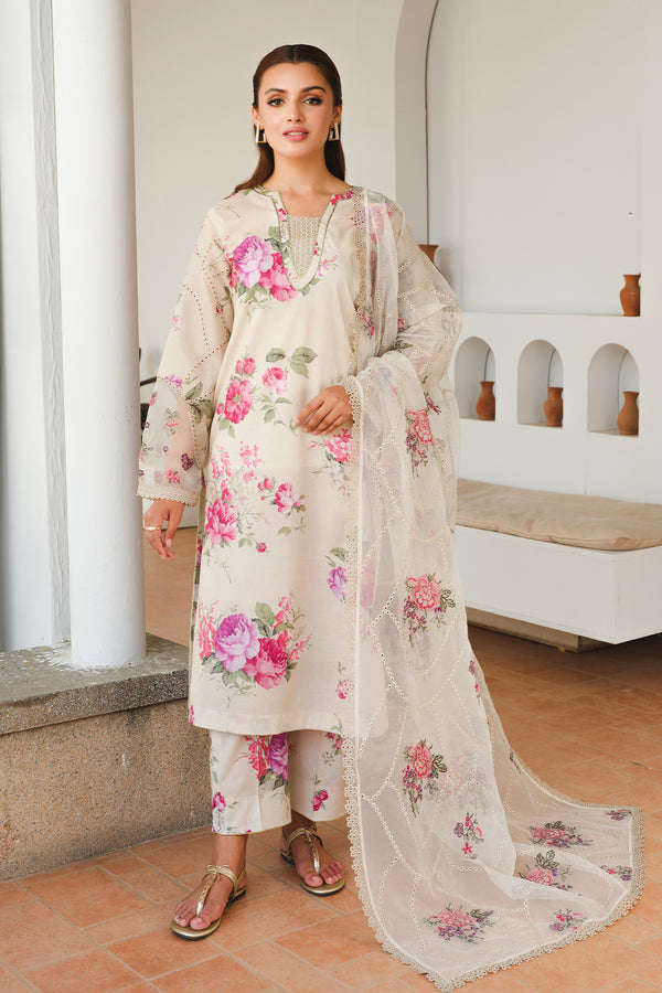 Baroque | Luxury Pret 24 | LAWN UF-652 - Designer Dress with Intricate embroidery and embellishments. Shop elegent wedding dress at Maria Faisal.