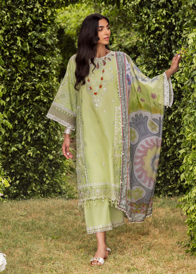 Sadaf Fawad Khan | Lawn 24 | Gina (B) - Designer Dress with Intricate embroidery and embellishments. Shop elegent wedding dress at Maria Faisal.