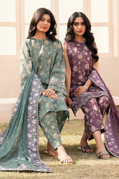 Baroque | Luxury Pret 24 | LAWN UF-599 - Designer Dress with Intricate embroidery and embellishments. Shop elegent wedding dress at Maria Faisal.