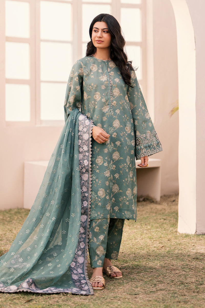 Baroque | Luxury Pret 24 | LAWN UF-599 - Designer Dress with Intricate embroidery and embellishments. Shop elegent wedding dress at Maria Faisal.