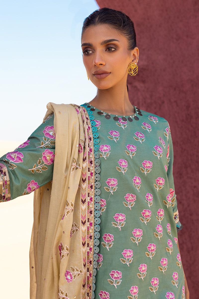 Cross Stitch | Eid Lawn 24 | CHARTREUSE GOLD - Luxury 