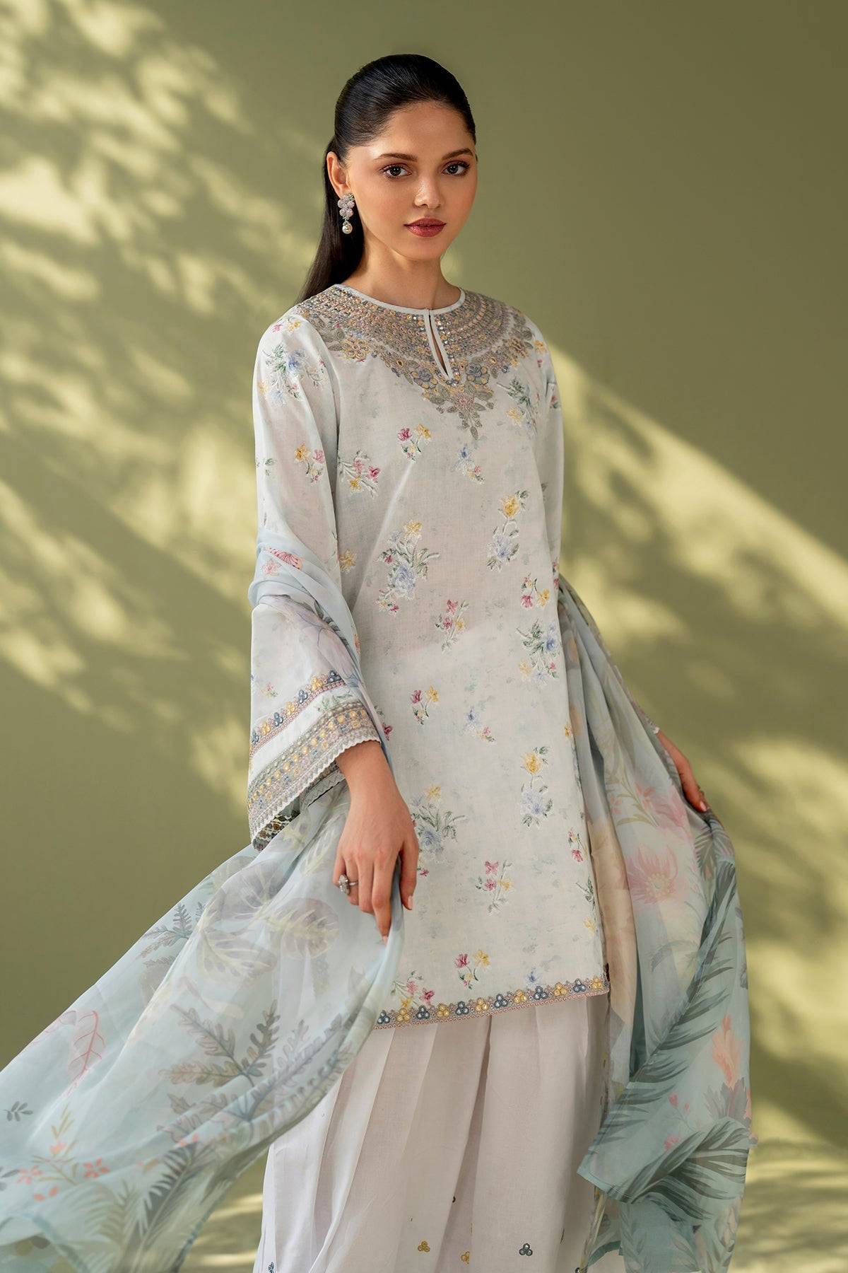 Baroque | Eid Printique | EMBROIDERED PRINTED LAWN UF-4170 by Maria Faisal - Registered Vendor of : Baroque - type : Ladies Clothes - 100% original wedding dresses