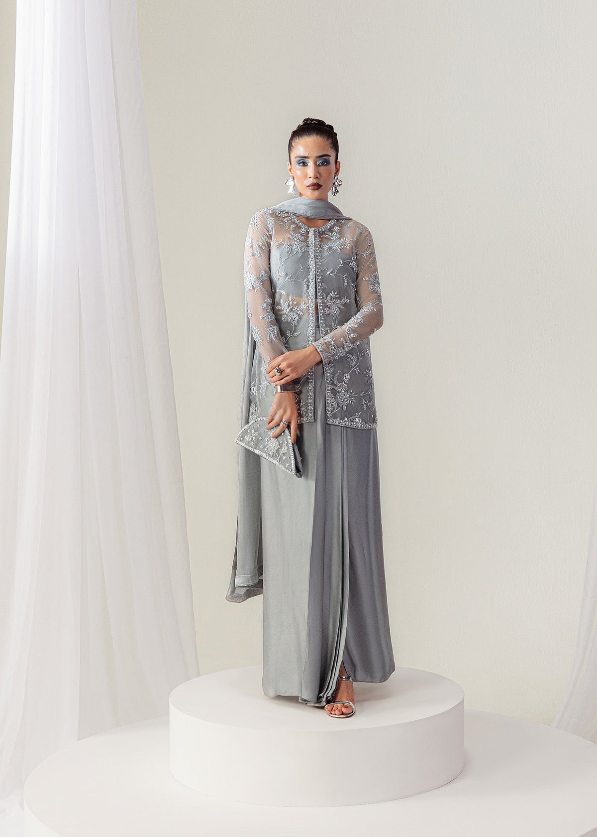 Mahum Asad | The Sirens | Moonlit - Formal Dress - available at Maria Faisal in UK and USA.