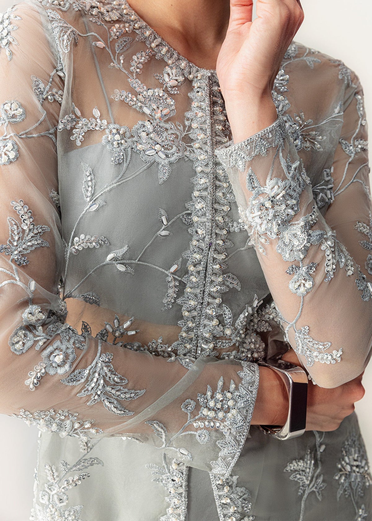 Mahum Asad | The Sirens | Moonlit - Formal Dress - available at Maria Faisal in UK and USA.
