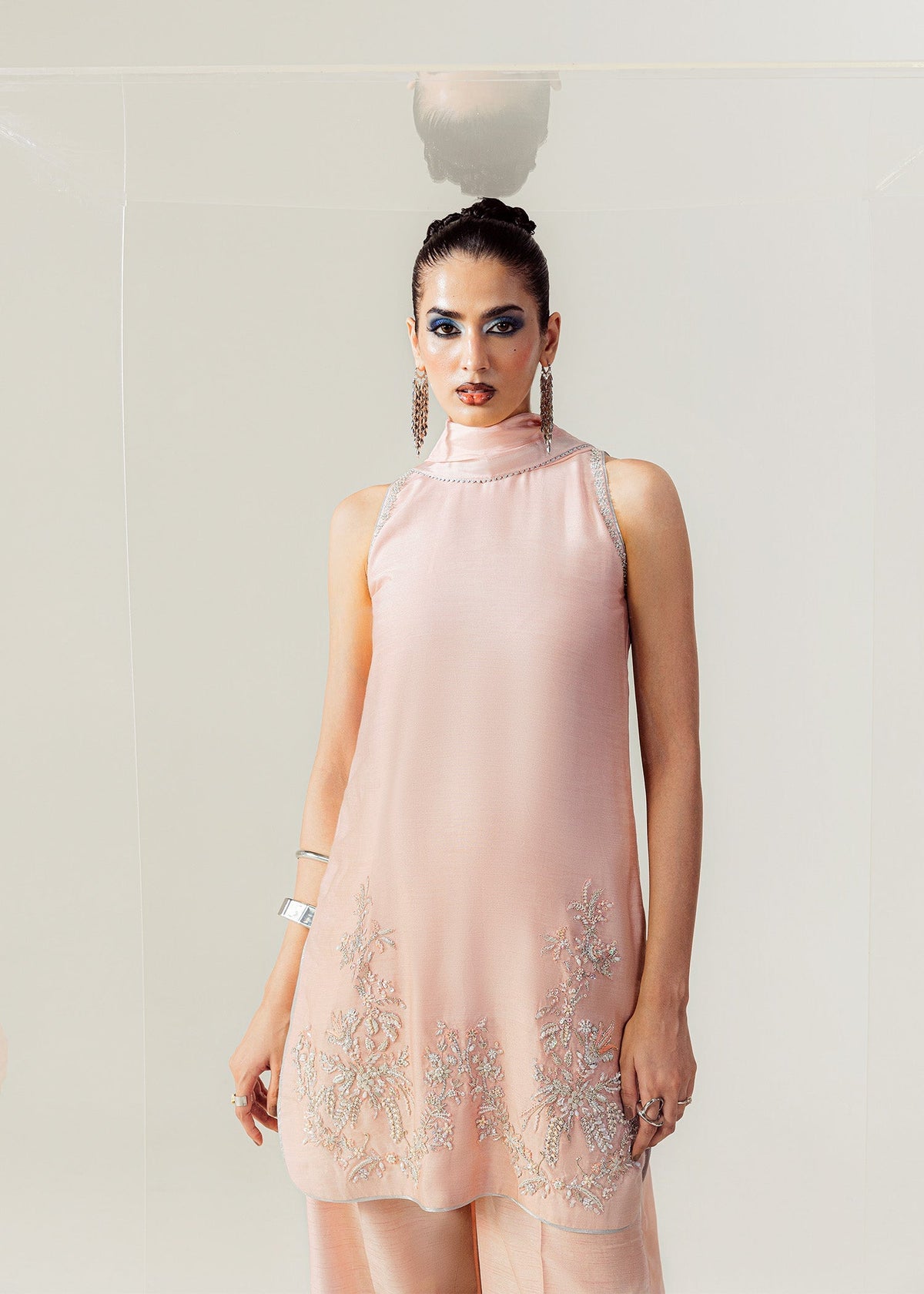 Mahum Asad | The Sirens | Blushed Halo - Formal Dress - available at Maria Faisal in UK and USA.