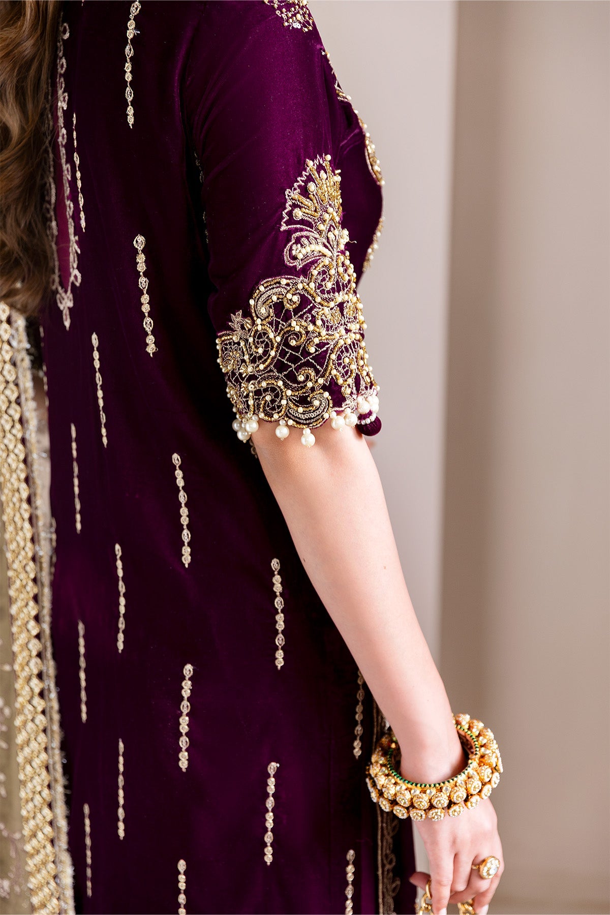 Zarlish – authentic Pakistani dress from the Makhmal Luxury Velvet Edit collection for women in the UK