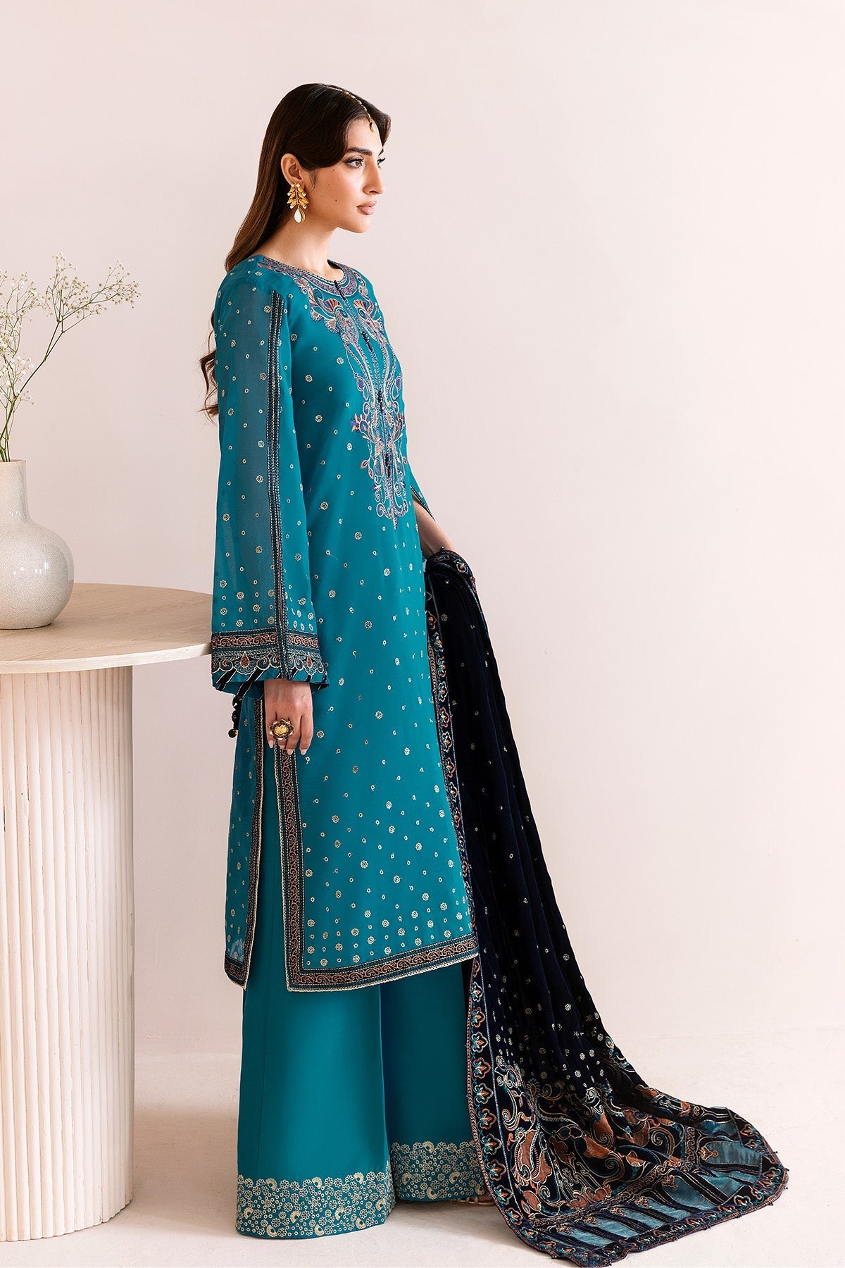 Nelofer – authentic Pakistani dress from the Makhmal Luxury Velvet Edit collection for women in the UK