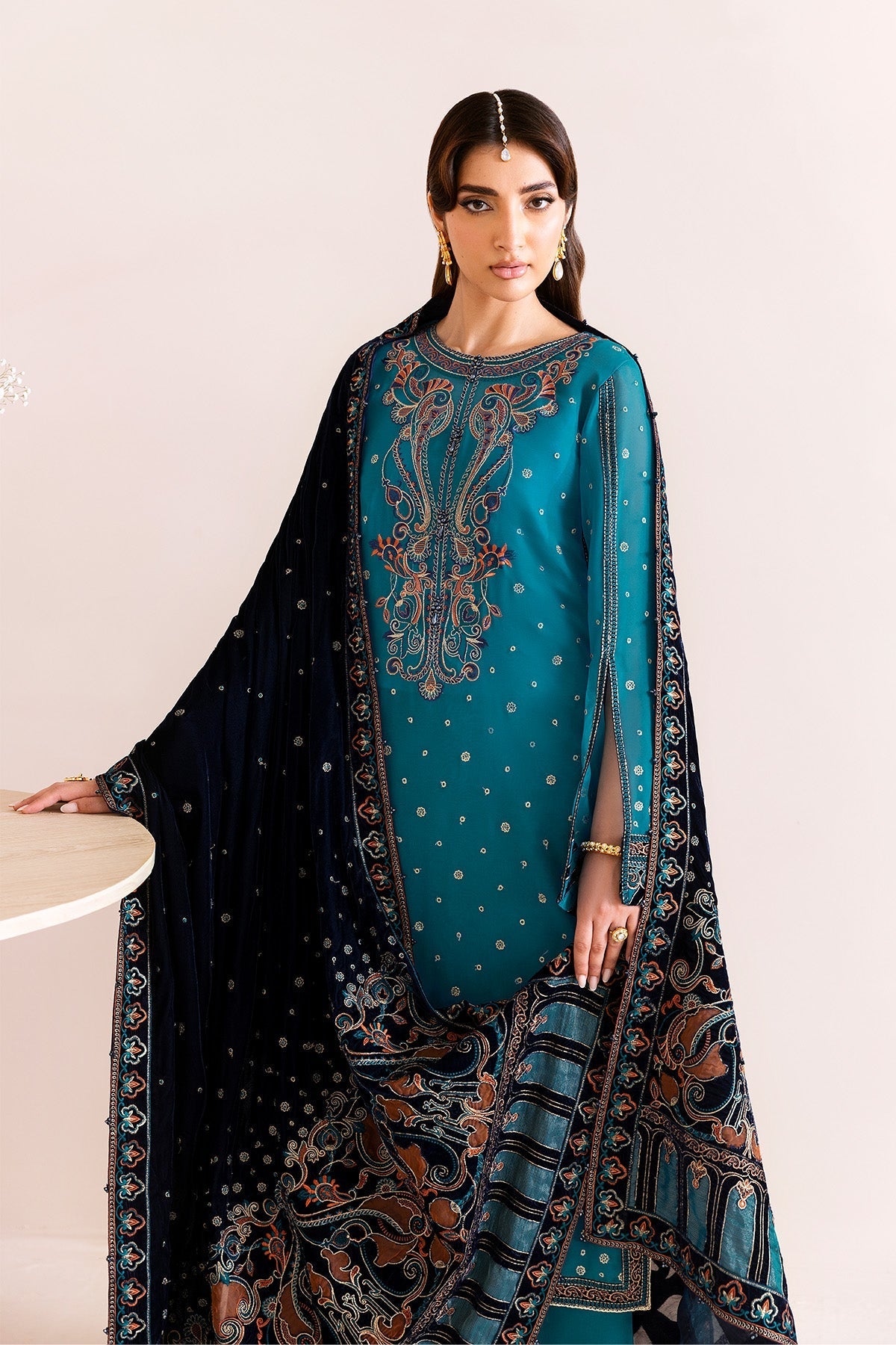 Nelofer – authentic Pakistani dress from the Makhmal Luxury Velvet Edit collection for women in the UK